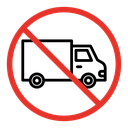 No truck sign icon
