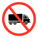 No truck sign icon