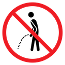 No Urinating Sign icon
