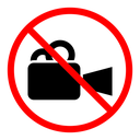 No video recording sign icon