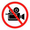 No video recording sign icon