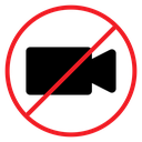 No video recording sign Color Filled icon