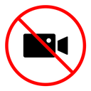 No video recording sign icon