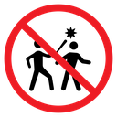 No Violence Sign icon