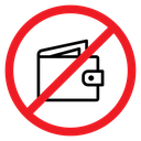No Wallet Sign icon