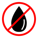 No Water drop sign icon