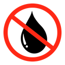 No Water drop sign icon