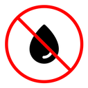 No Water drop sign icon