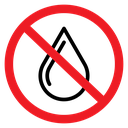 No Water Sign icon