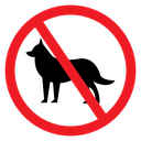 No Wild Animals Sign icon