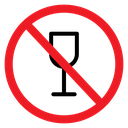 No Wine Glass Sign icon