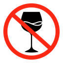 No wine sign icon