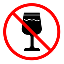 No wine sign icon
