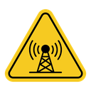 Non ionizing radiation hazard sign icon