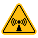 Non ionizing radiation hazard sign icon