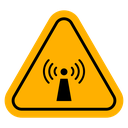 Non ionizing radiation hazard sign icon
