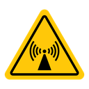 Non ionizing radiation hazard sign icon