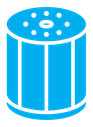 Oil filter color filled icon