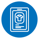 Online clothes shopping icon