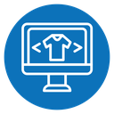 Online clothes shopping icon