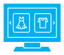 Online clothes shopping icon