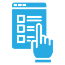 Online Exam Hand Tap icon