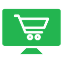 Online Shopping Monitor Cart icon