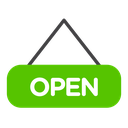 Open and closed sign icon