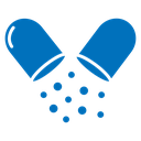 Open capsule pill icon