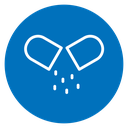 Open capsule pill icon
