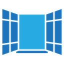Open Casement Window Color Filled icon