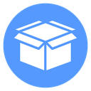 Open Shipping Box Color Filled icon