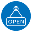 Open sign icon