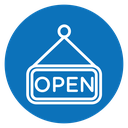 Open sign icon