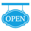 Open sign icon