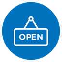 Open Sign Board Color Filled icon