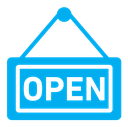 Open sign icon