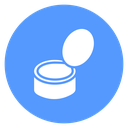 Open Tin Can Lid Color Filled icon