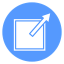Outbound Link Arrow Color Filled icon