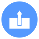 Outbox Tray Arrow Color Filled icon