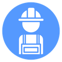 Overalls Hard Hat Worker icon
