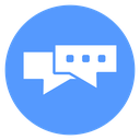 Overlapping Chat Bubbles Color Filled icon