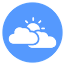 Overlapping Cloud Sun icon