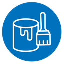 Paint bucket and paint brush icon