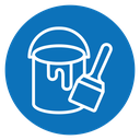 Paint bucket and paint brush icon