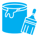 Paint bucket and paint brush icon