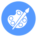 Painter Palette Brush Color Filled icon