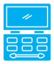 Palette with eyelash shadows icon