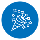 Party Popper Confetti Color Filled icon