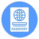 Passport Globe Booklet Color Filled icon